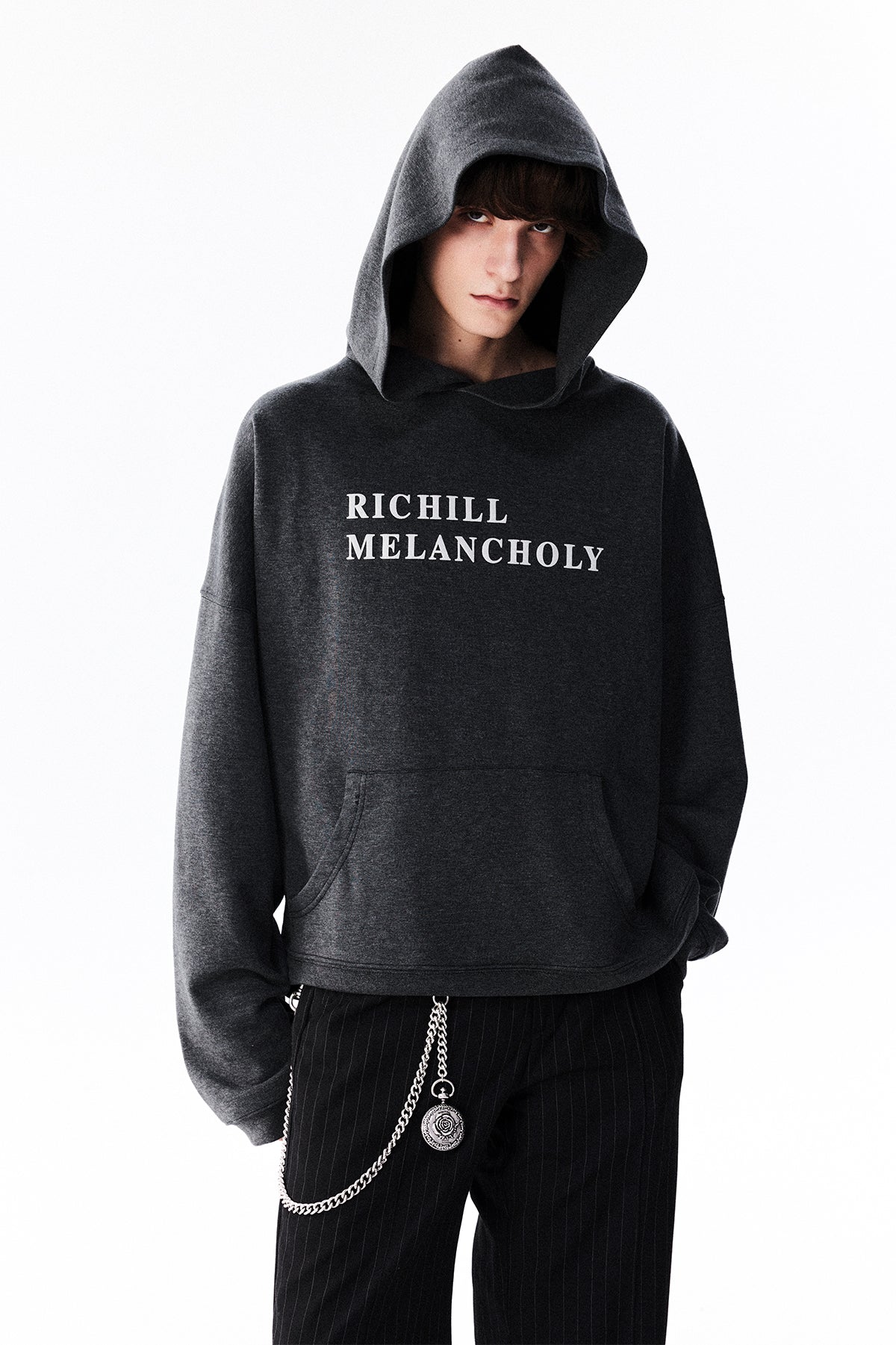 Slogan Print Hooded Sweatshirt