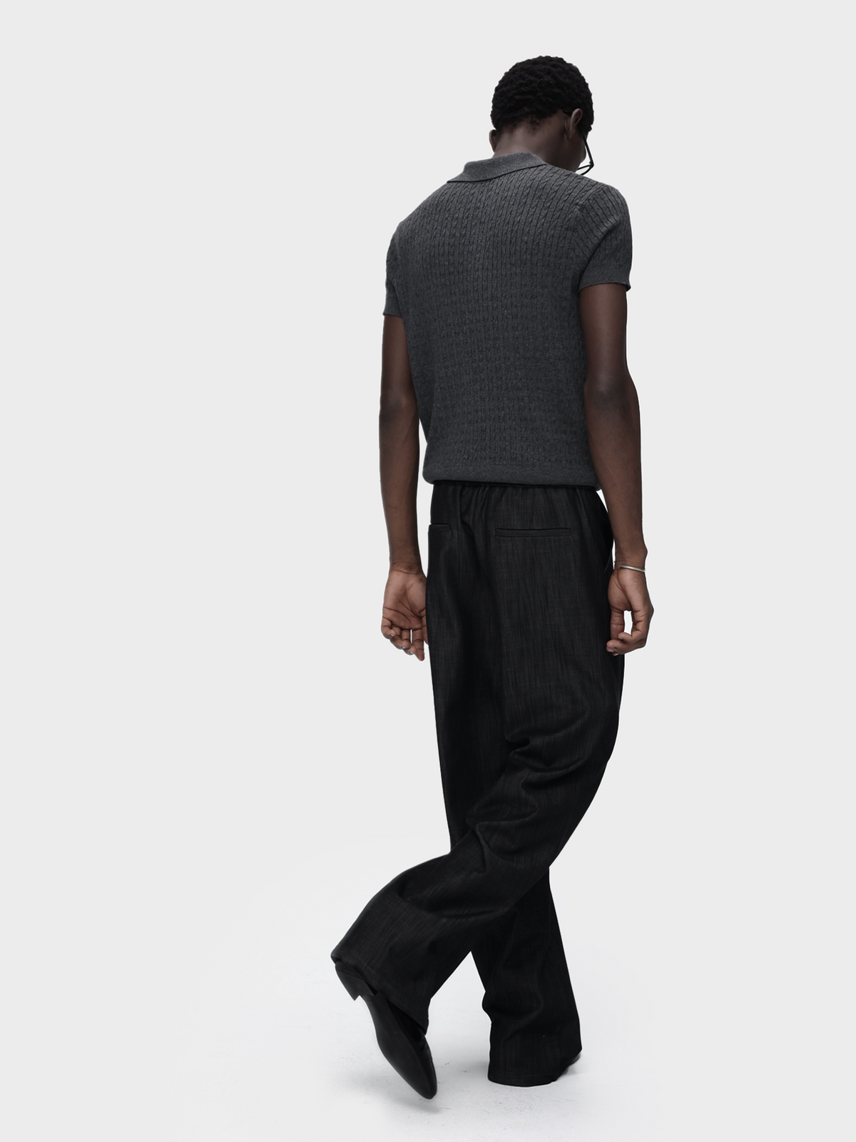 Faux Denim Straight-Leg Pants
