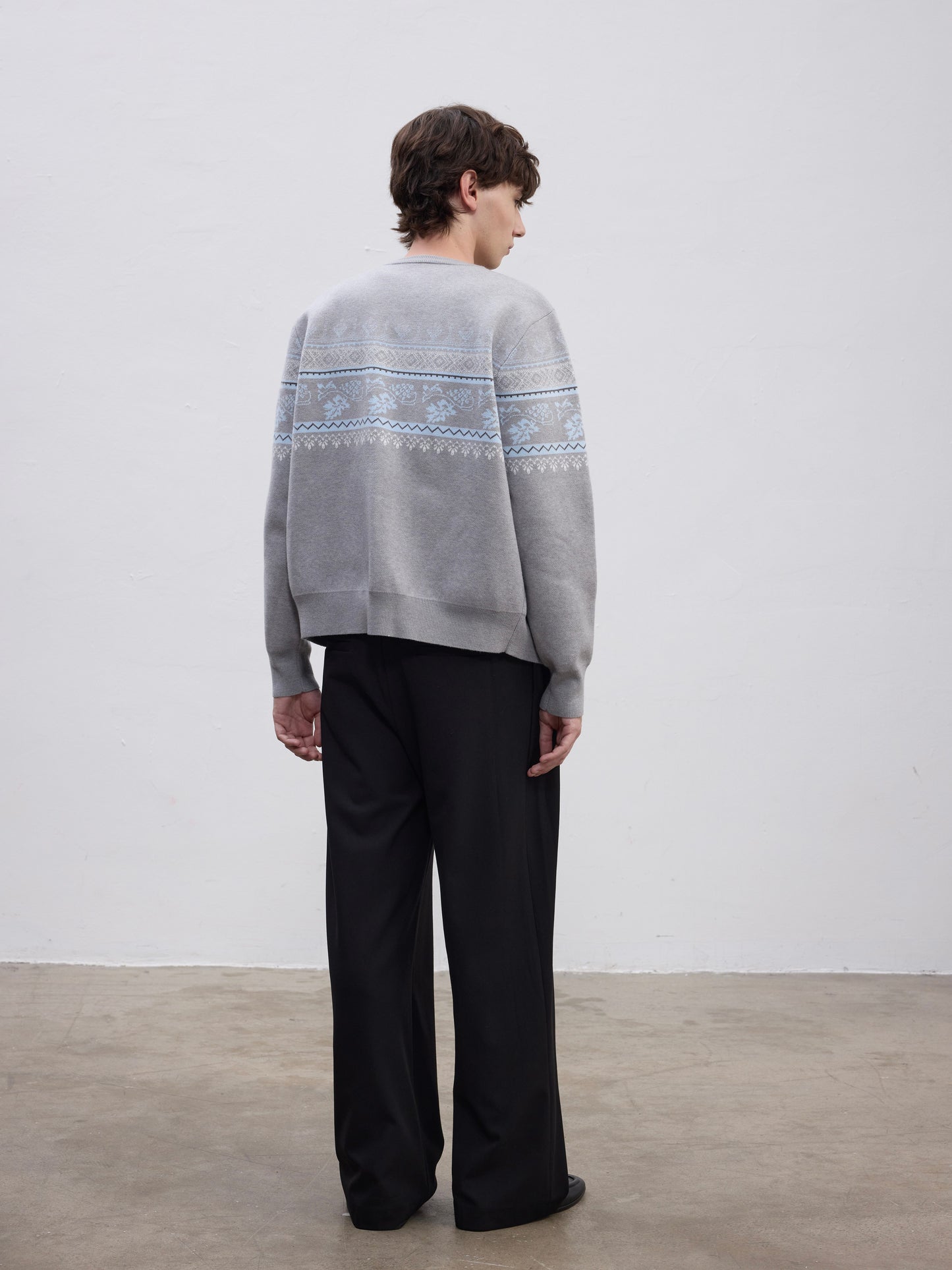 Jacquard Knit Cardigan