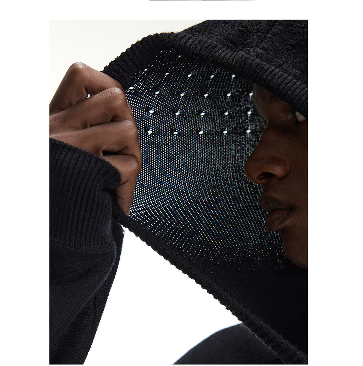 Short Casual Knit Sweater with Openwork Holes