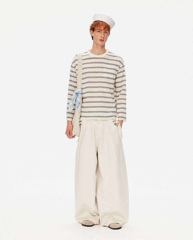 조절 가능한 허리 밴드가 있는 캐주얼 팬츠