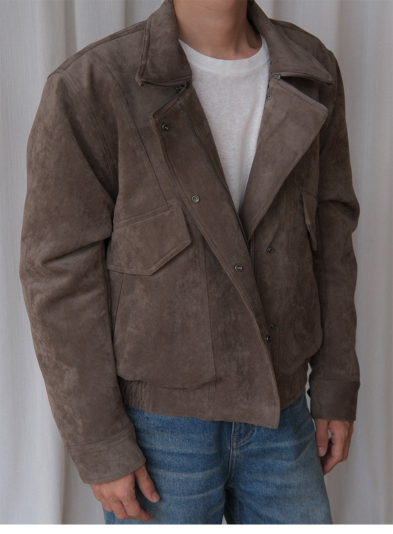 Suede Standup Collar Jacket