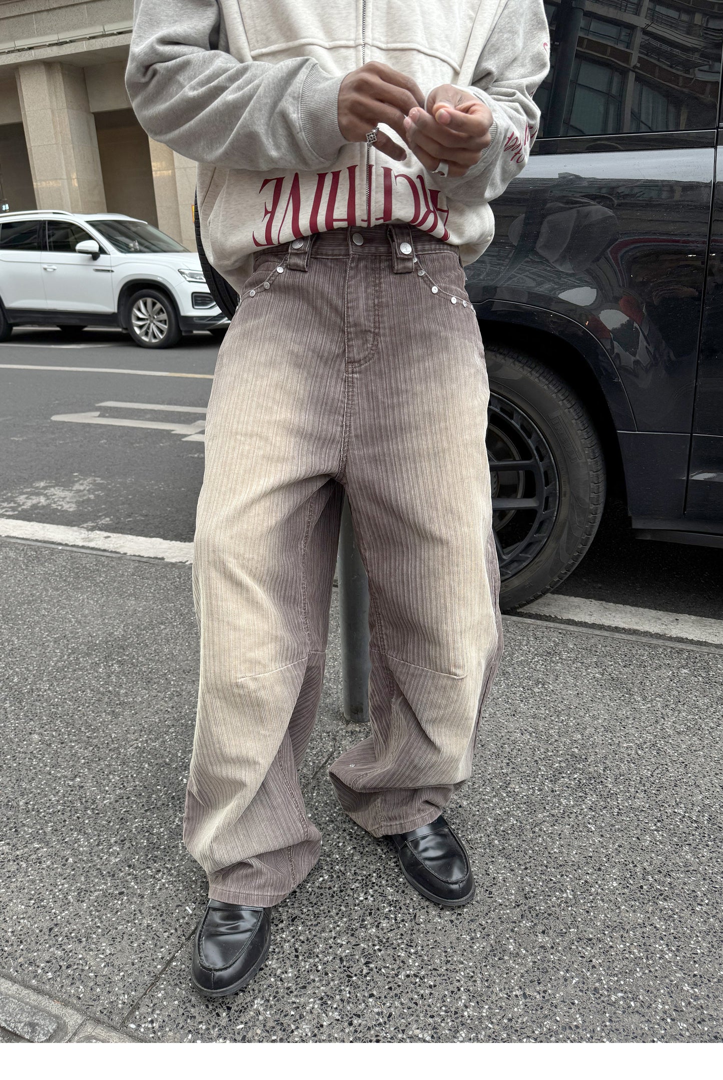 Studded Corduroy Pants