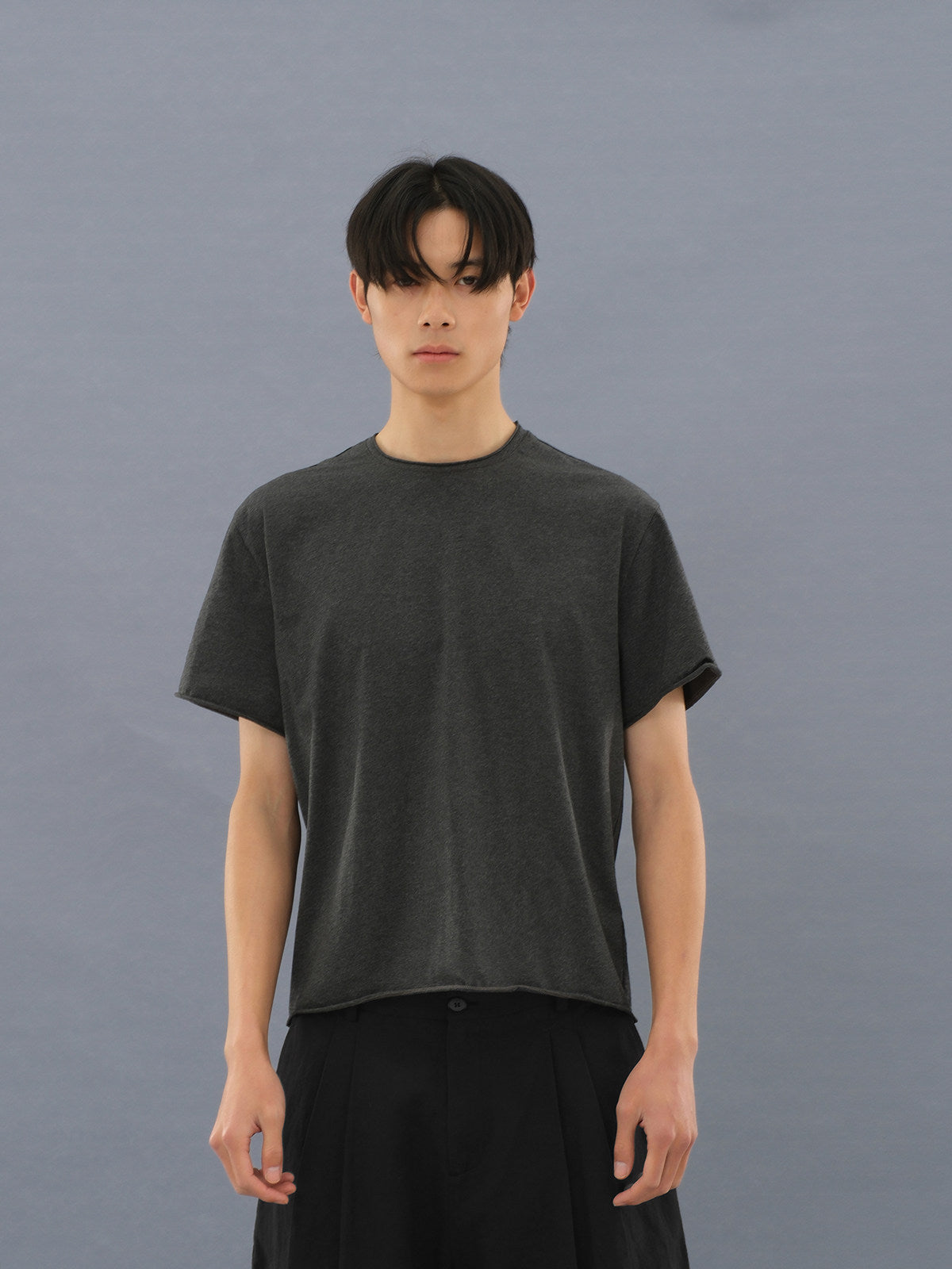 Rolled-Edge Cotton T-Shirt