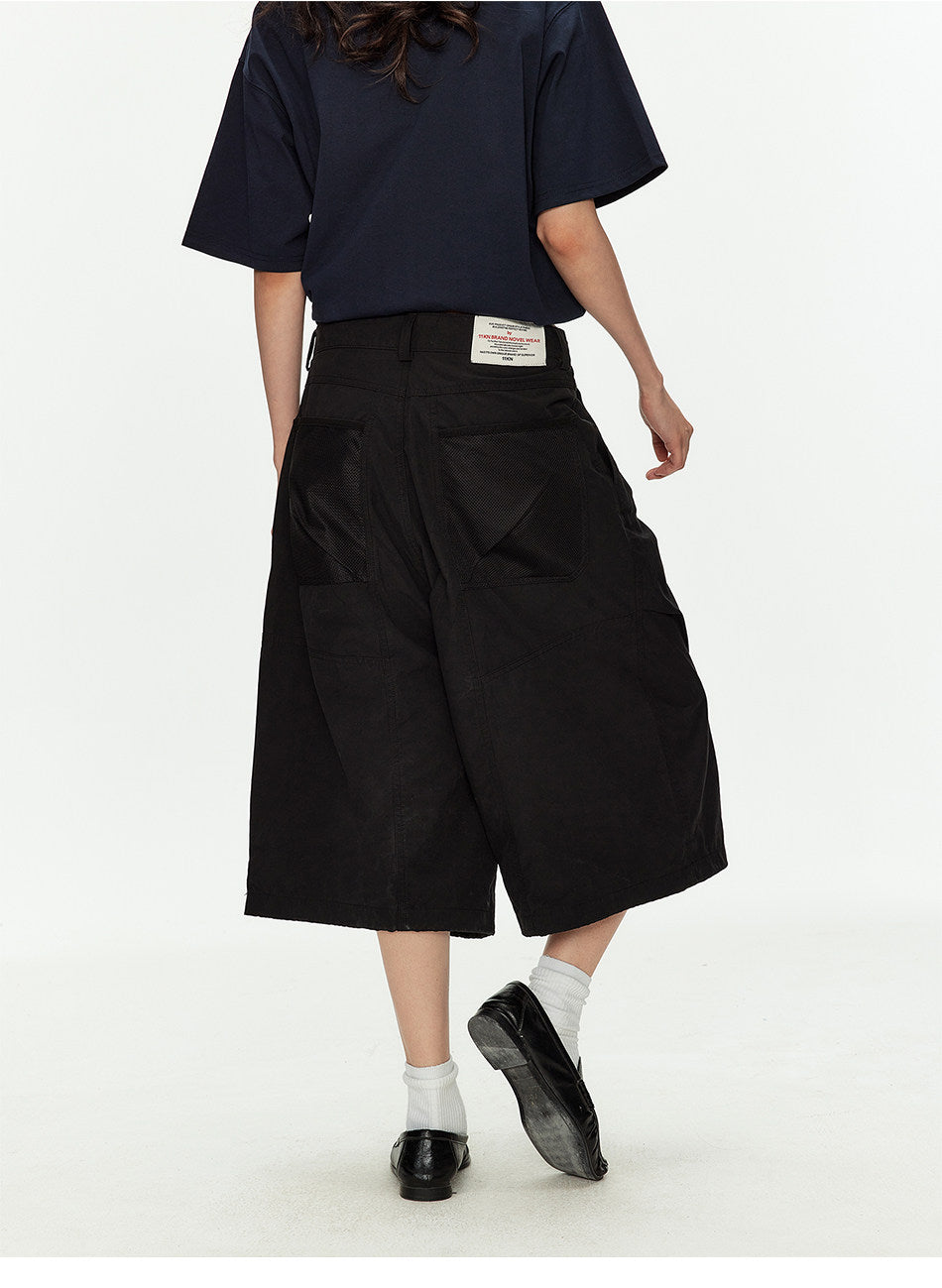 Mesh-Pocket Casual Shorts
