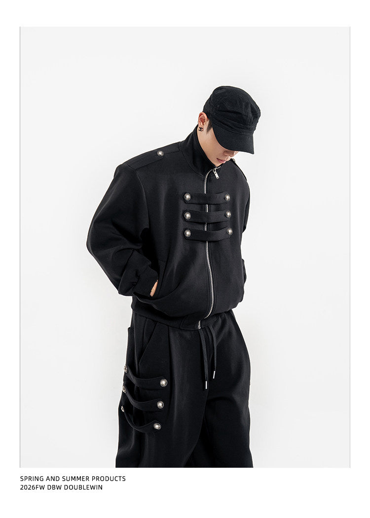 Multifunctional Wide-Shoulder Sweatshirt Set