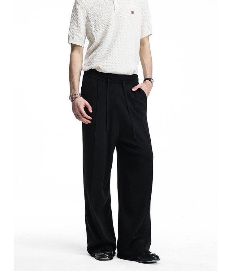 Relaxed Straight-Leg Casual Pants
