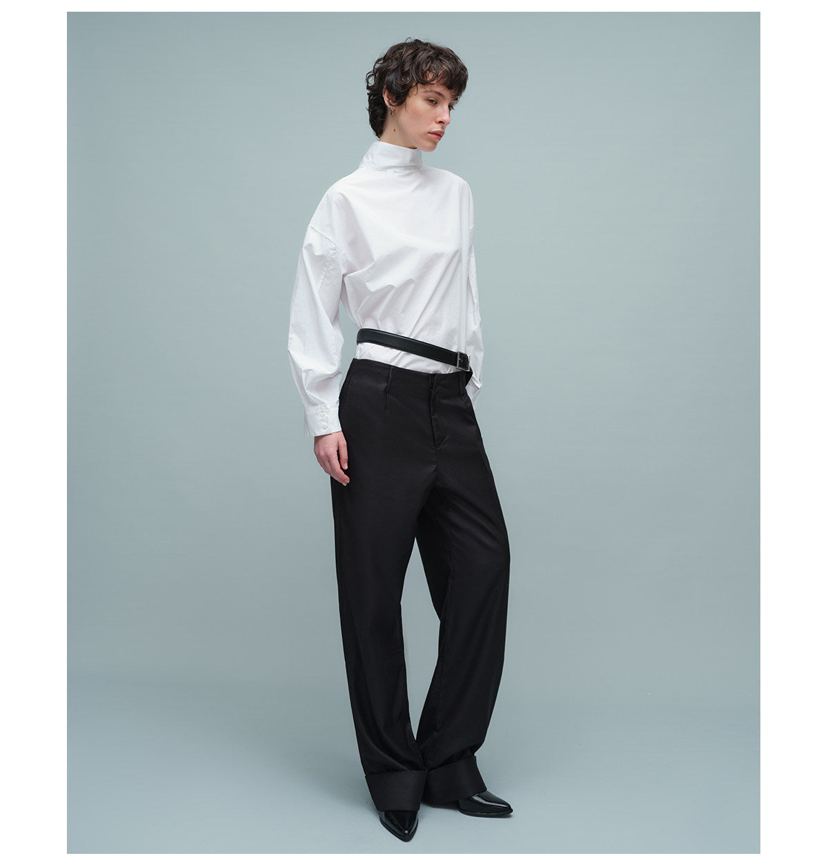 Straight-Leg, Slim-Fit Casual Pants