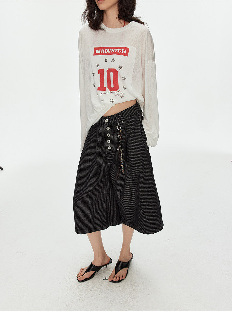 Paris Button Design Shorts