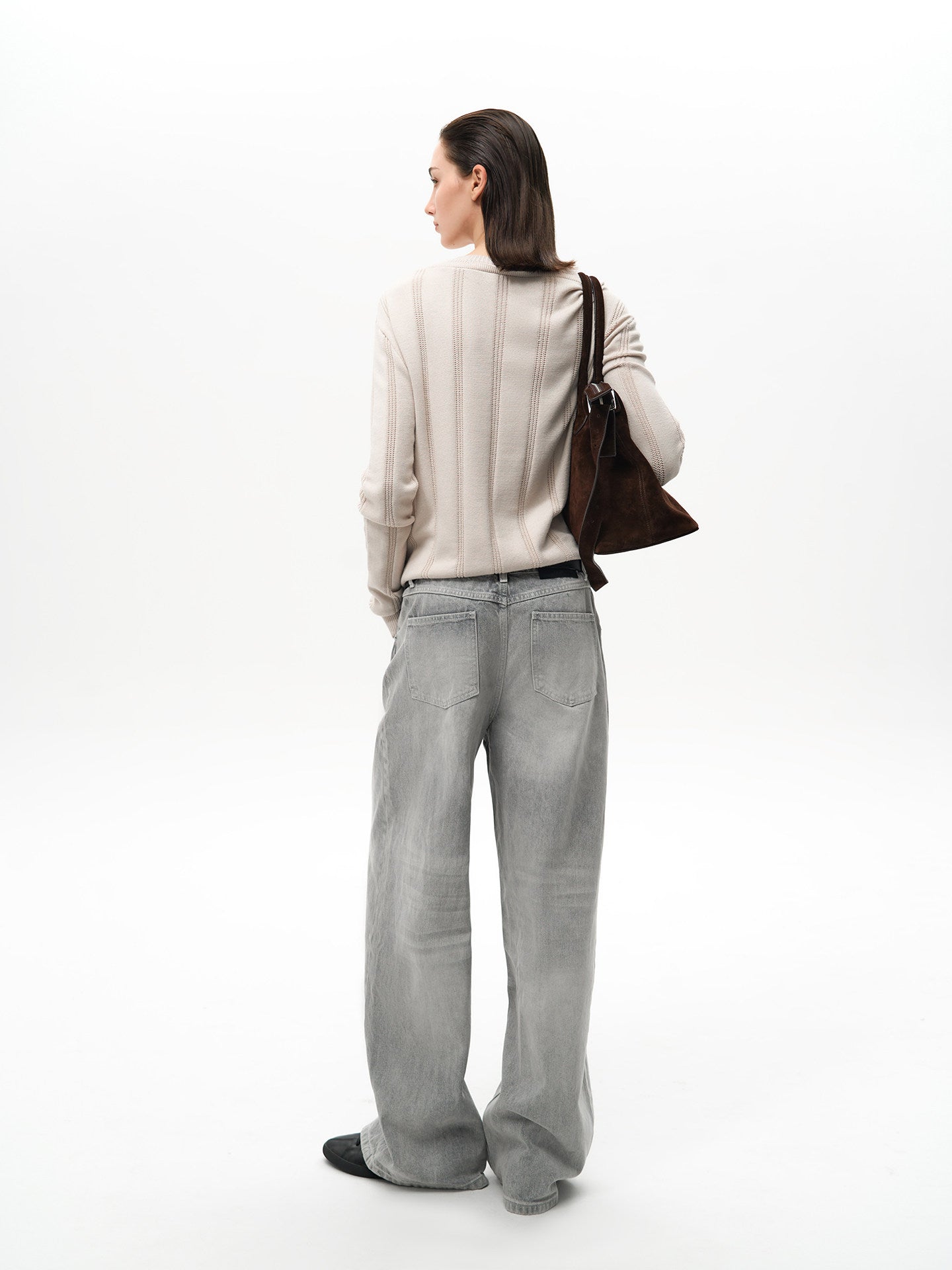 Double-Layer Faux Two-Piece Knit