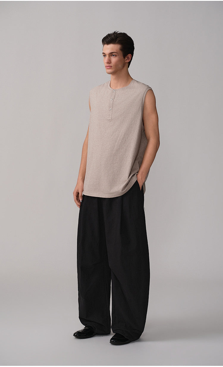 Simitara Pleated Elastic-Waist Casual Work Pants