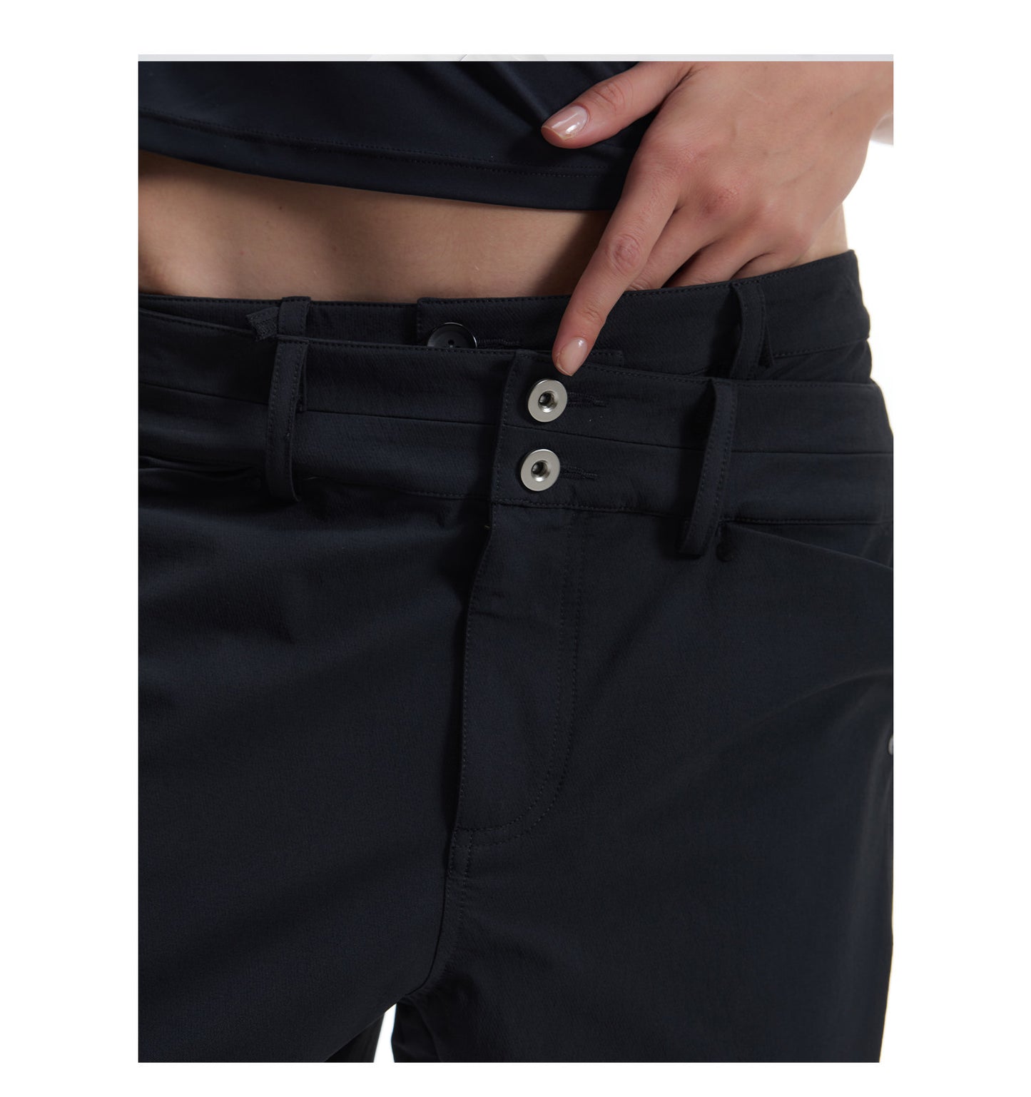 Multi-Structure Nylon Casual Pants