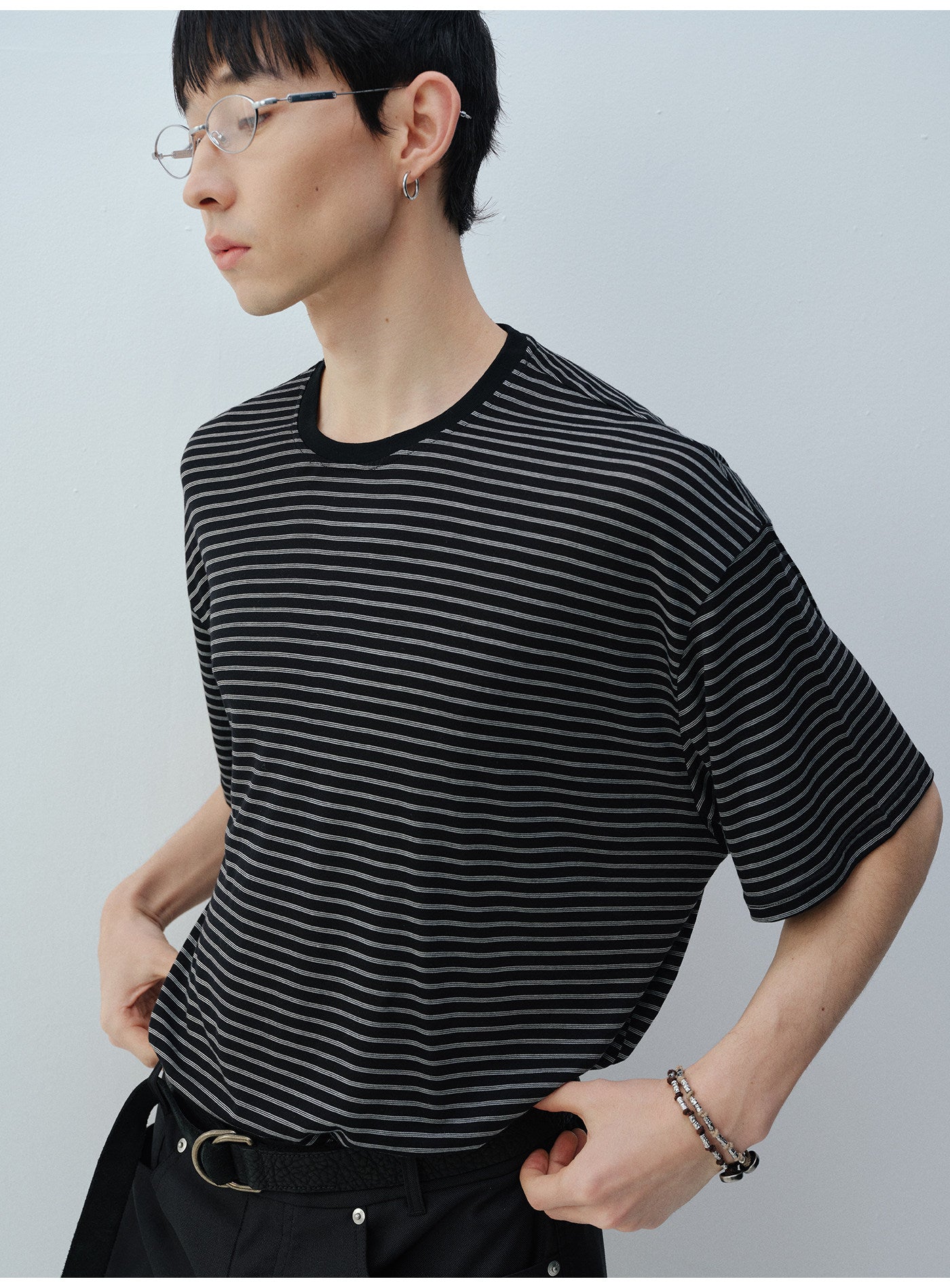 뽕실크 스트라이프 티셔츠