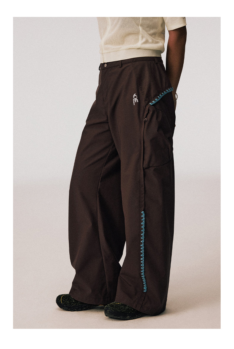 Hand-Knitted Cocoon-Shaped Casual Pants