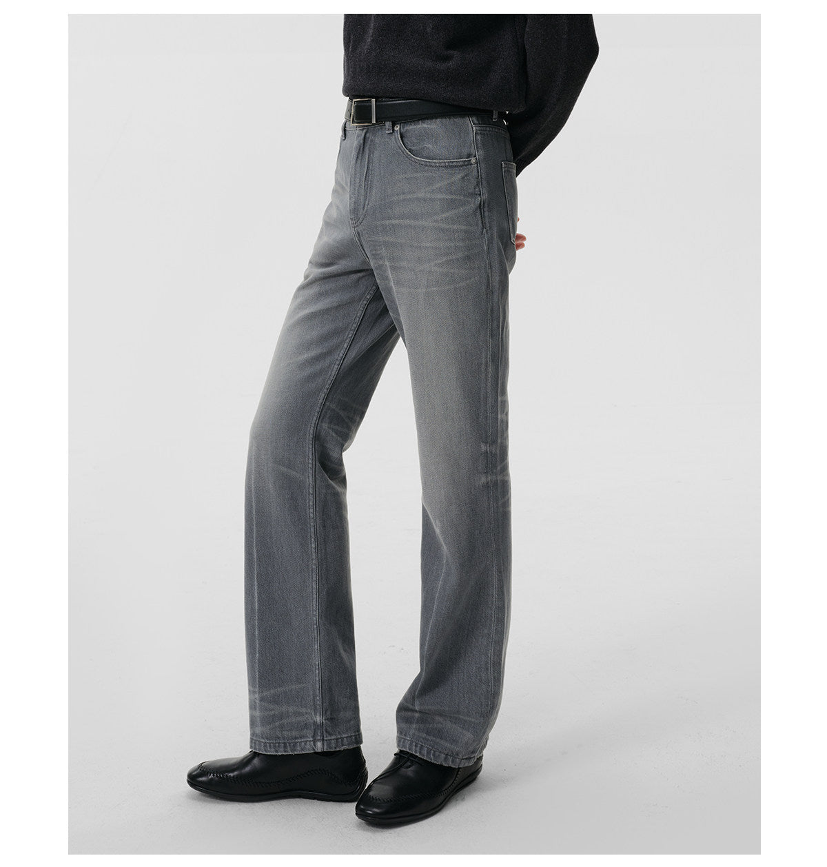 Classic Denim Pants with Cold-Wash Finish