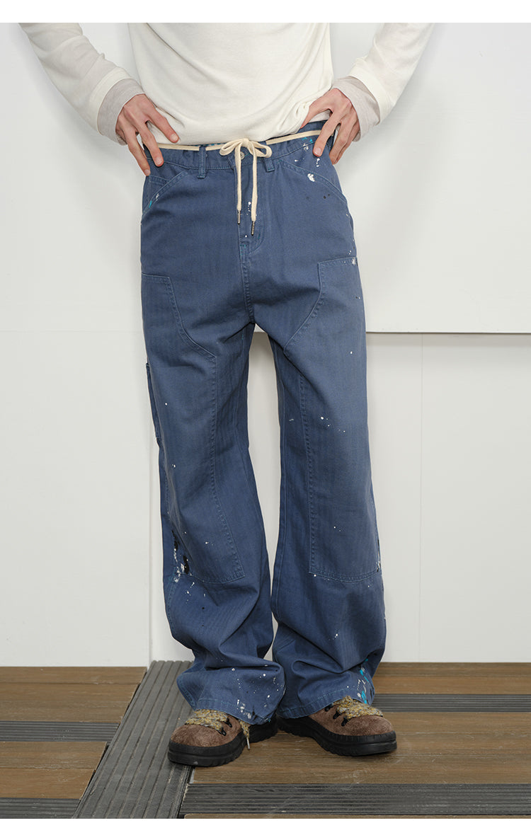 Splash Ink Wash Casual Pants