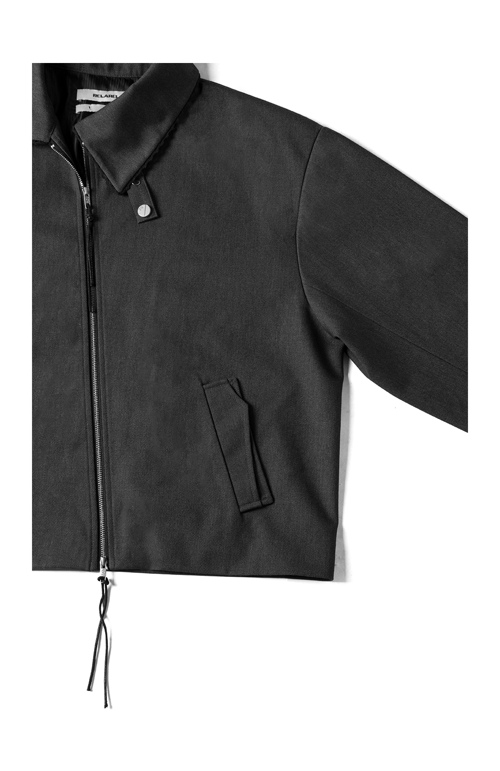 Diagonal-Front Silhouette Jacket