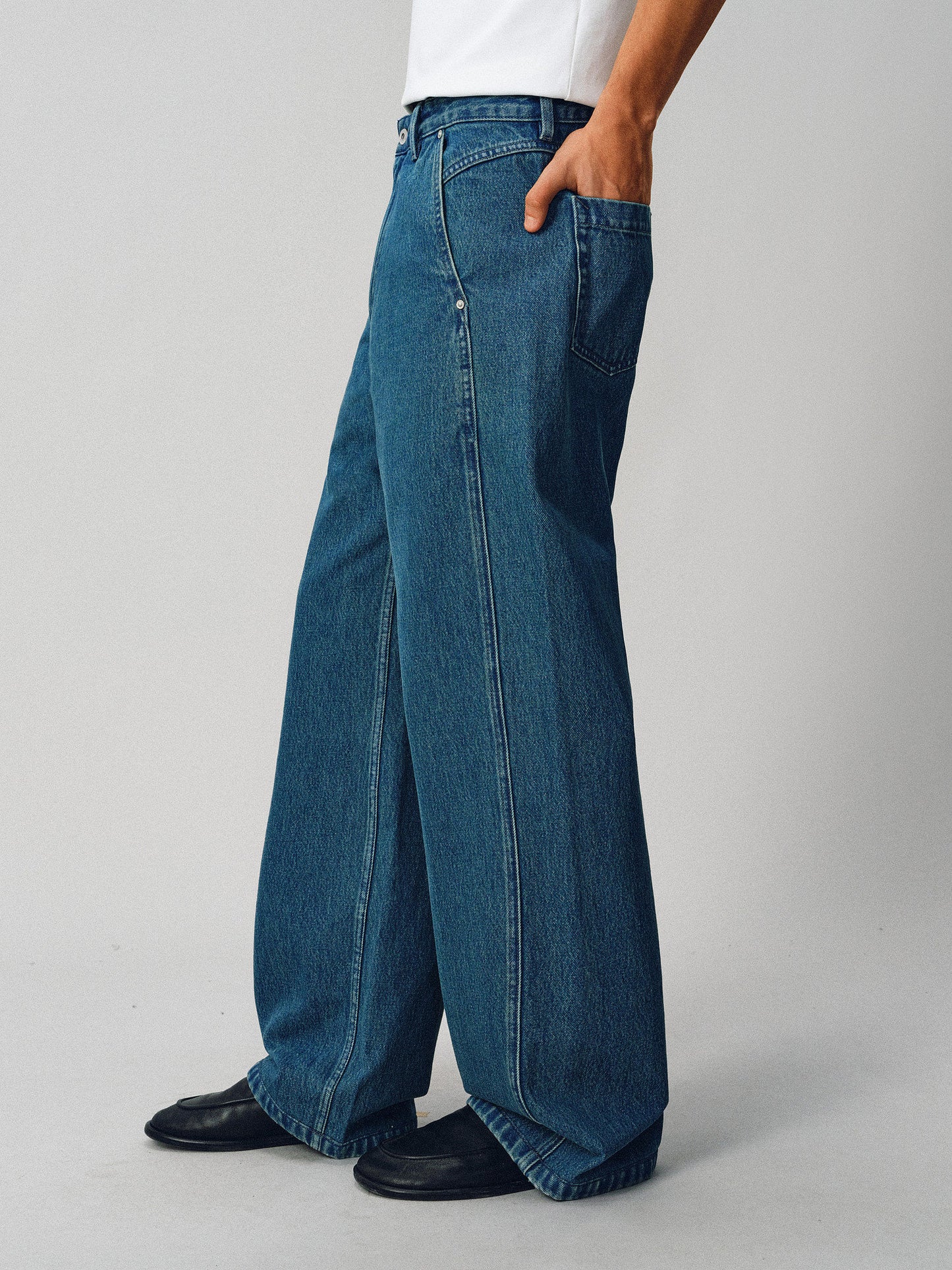 Deconstructed Retro Denim Pants