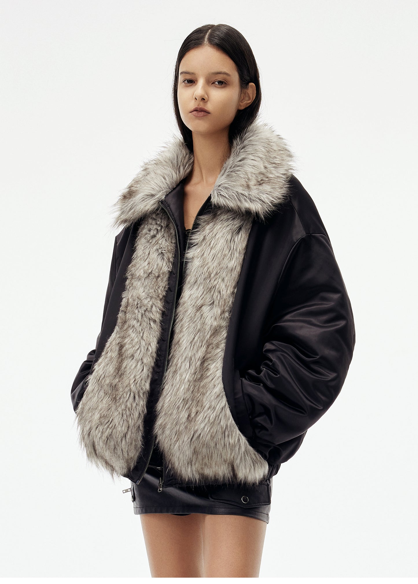 Big Fur Collar Jacket