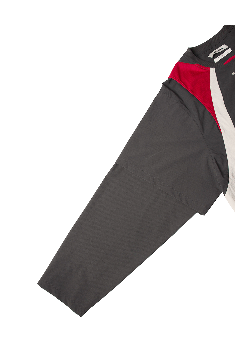 Nylon Contrast Collar T-Shirt