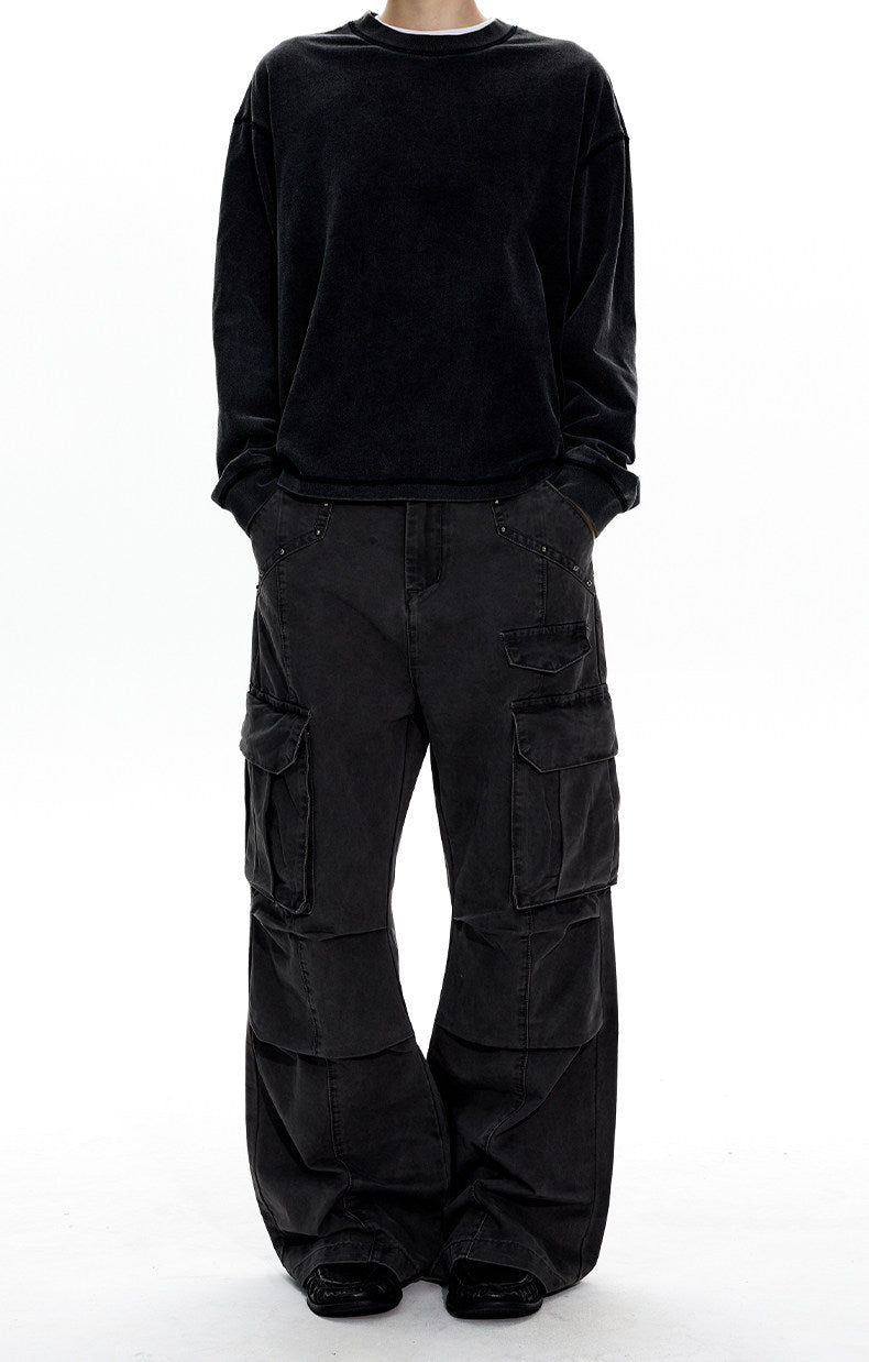 Multi-Pocket Pleated Cargo Pants