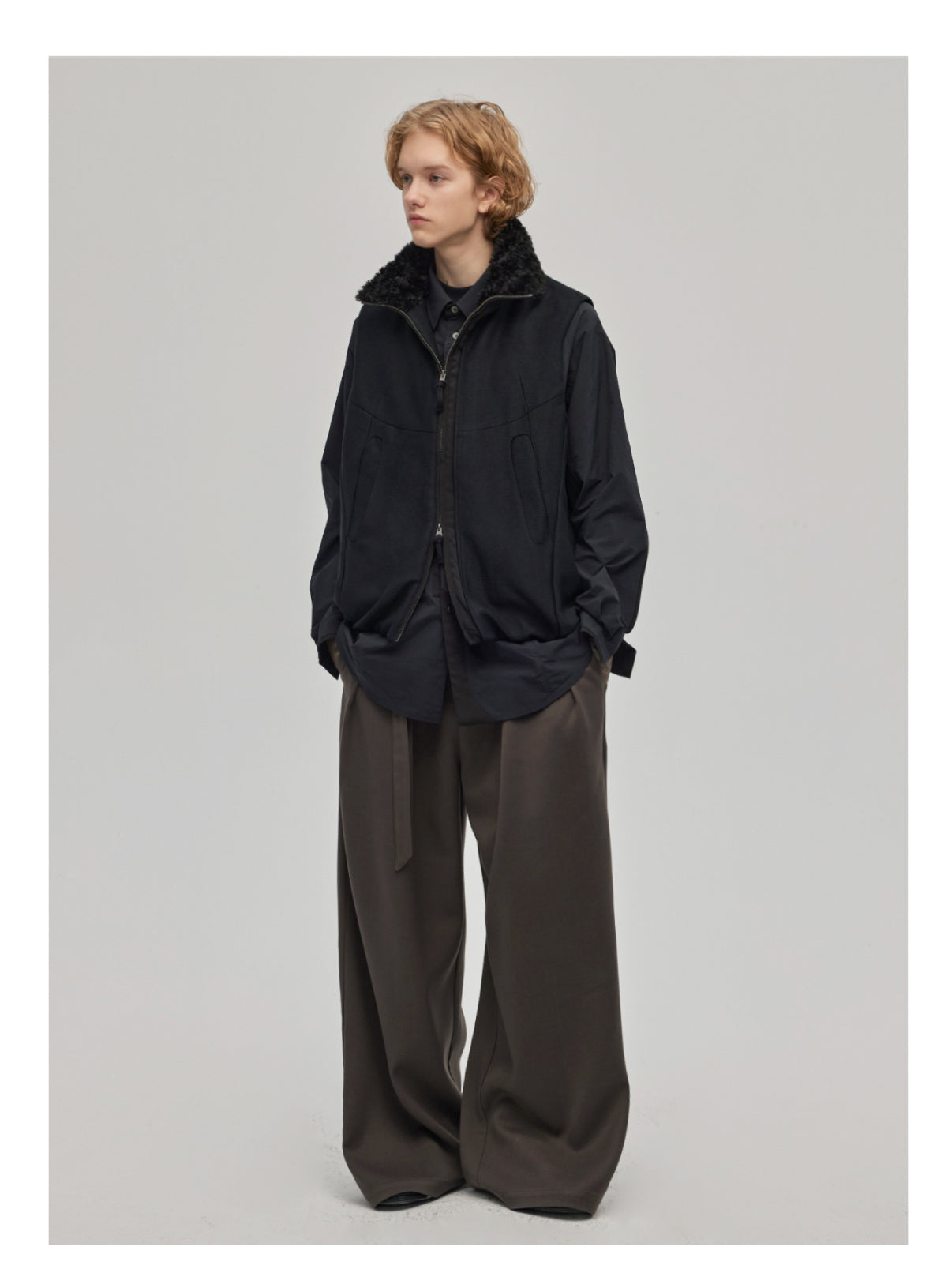 Multi-pleated Casual Pants