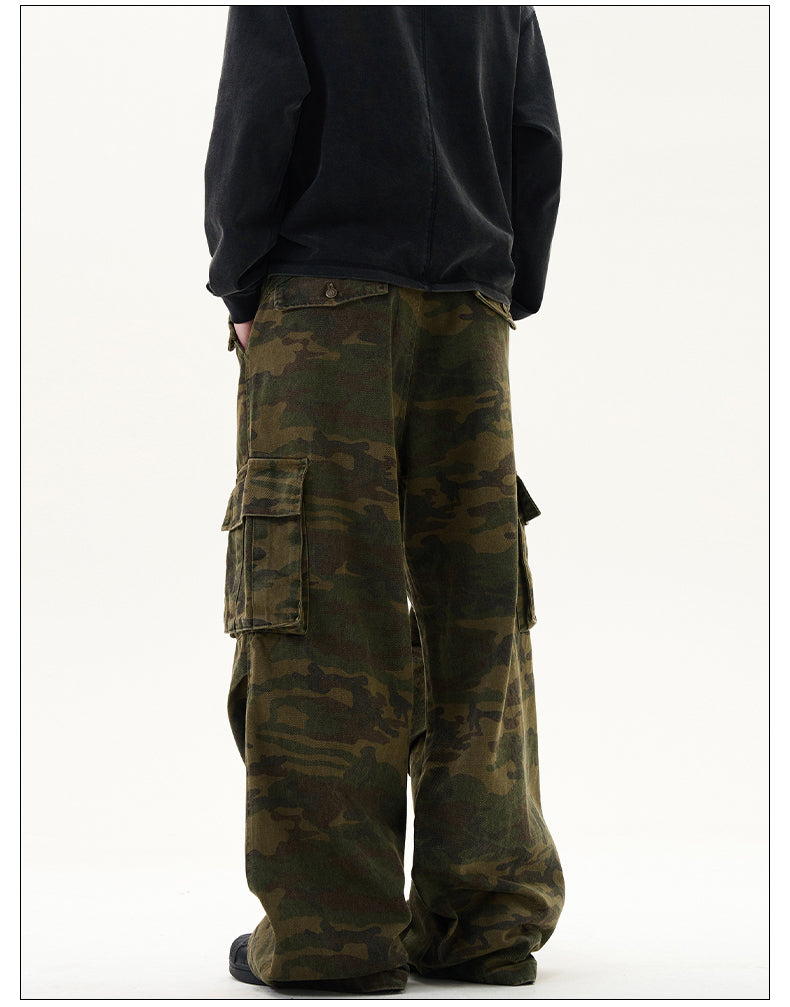 Multi-pocket camouflage casual pants