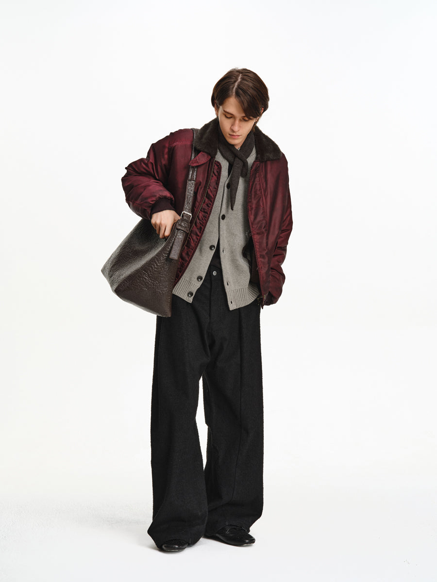 Custom-Woven Twill Casual Pants