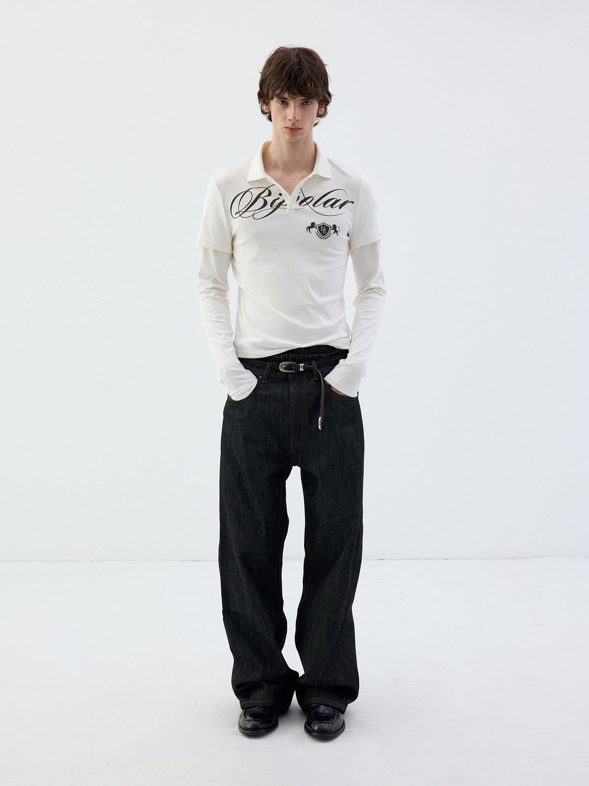 Loose-Fit Straight-Leg Original Color Jeans