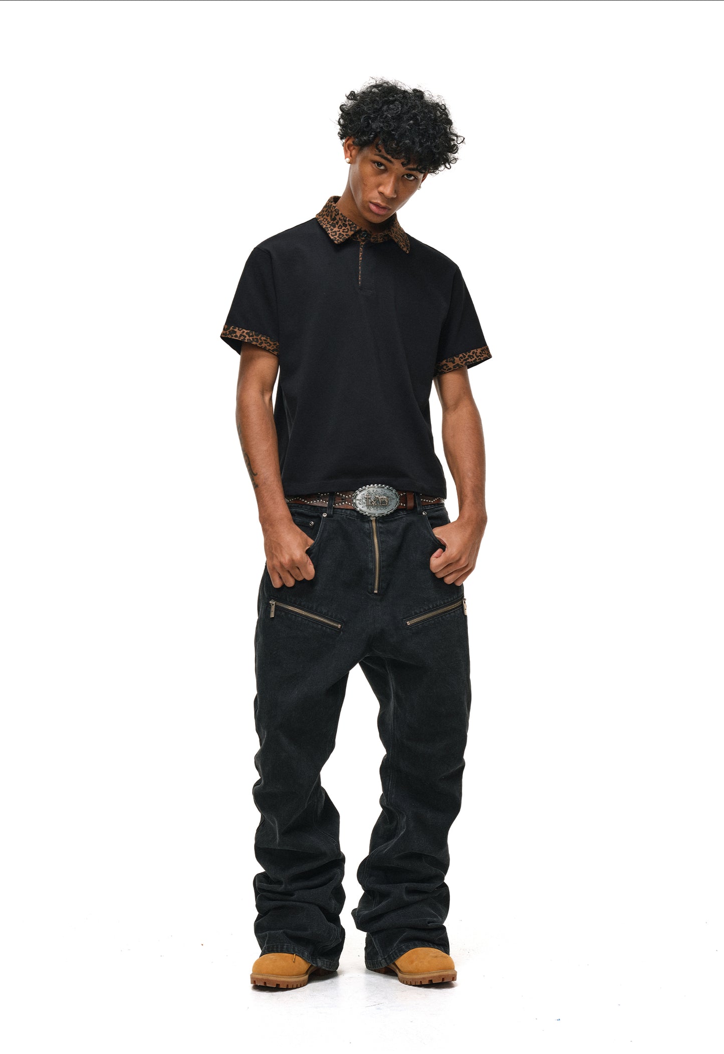 High Street Zipper Jeans