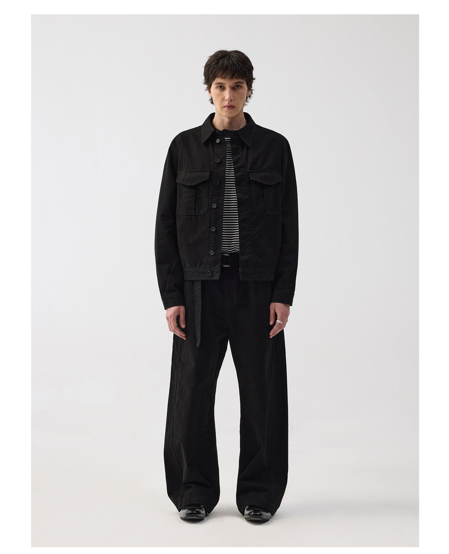 Twill Wash Denim Short Jacket