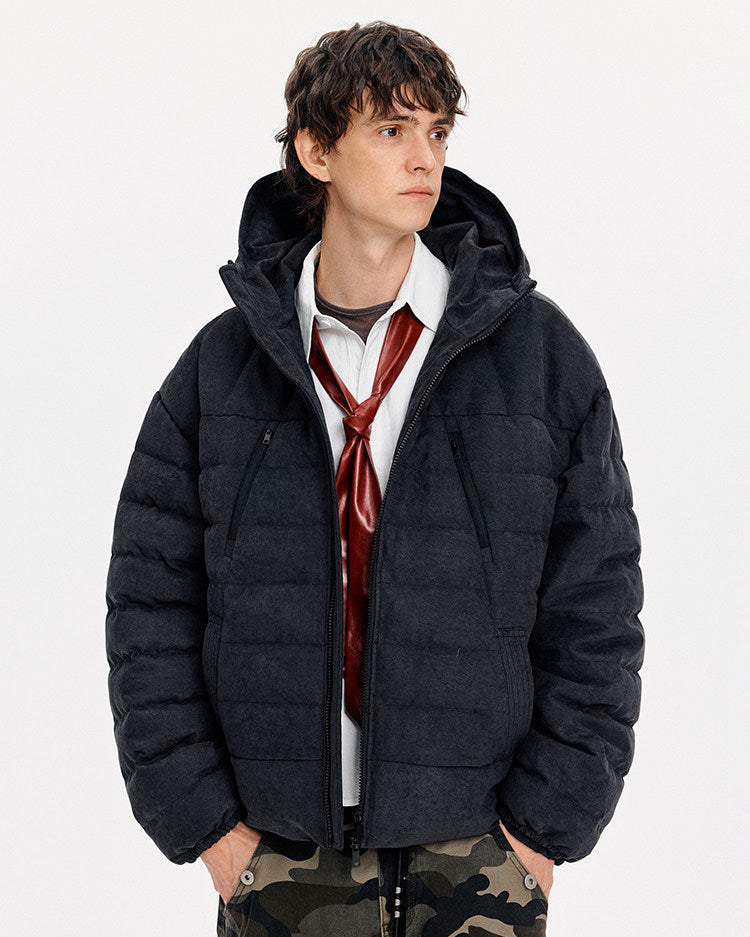 Unisex Minimalist Hooded Down Jacket