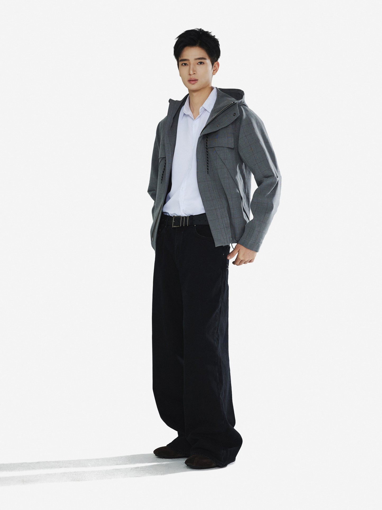 Checkered windbreaker