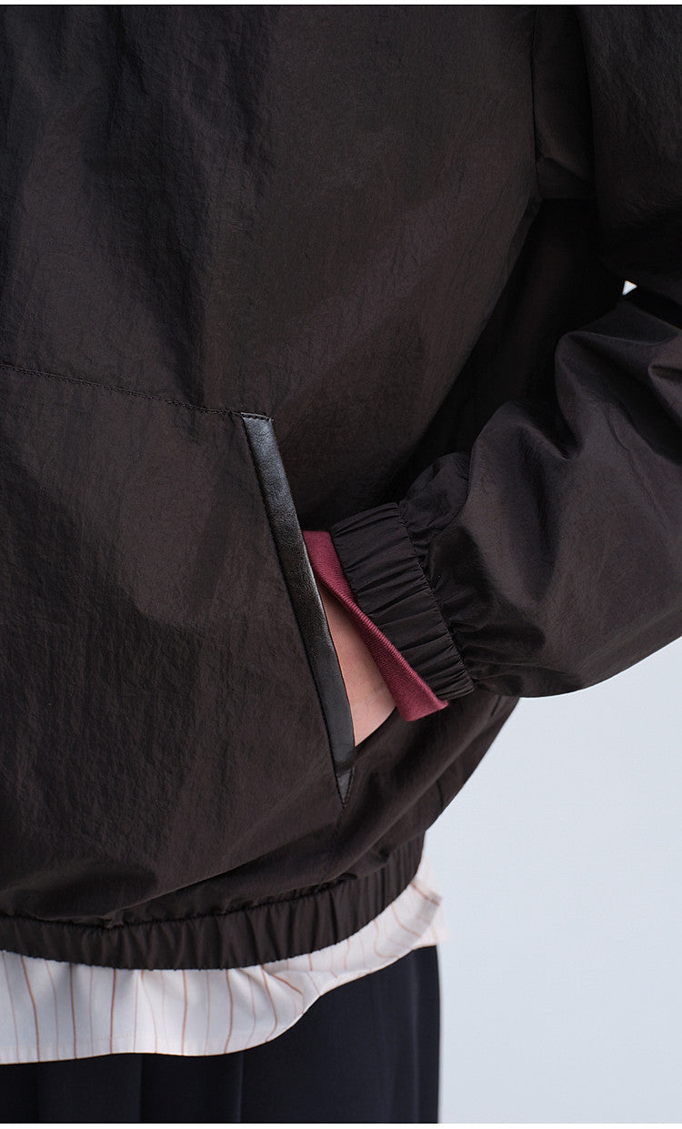 Casual Short Jacket with Stand-Up Collar