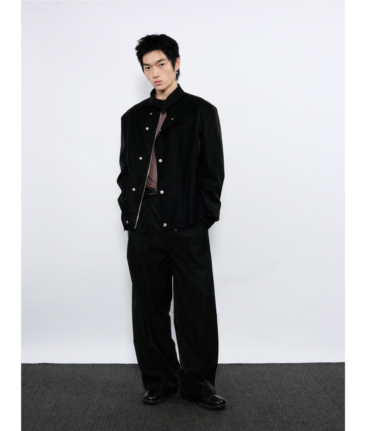 Leather Workwear Casual Pants