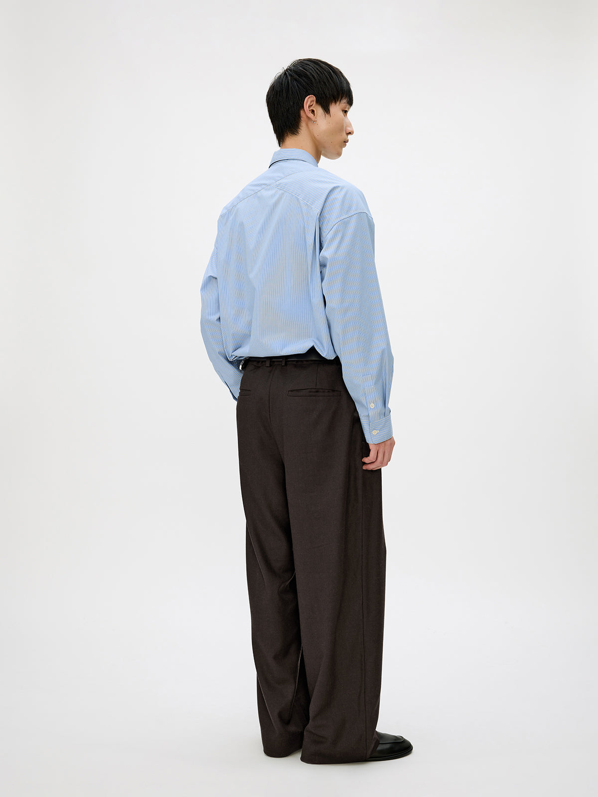 Straight-Leg Pleated Casual Pants
