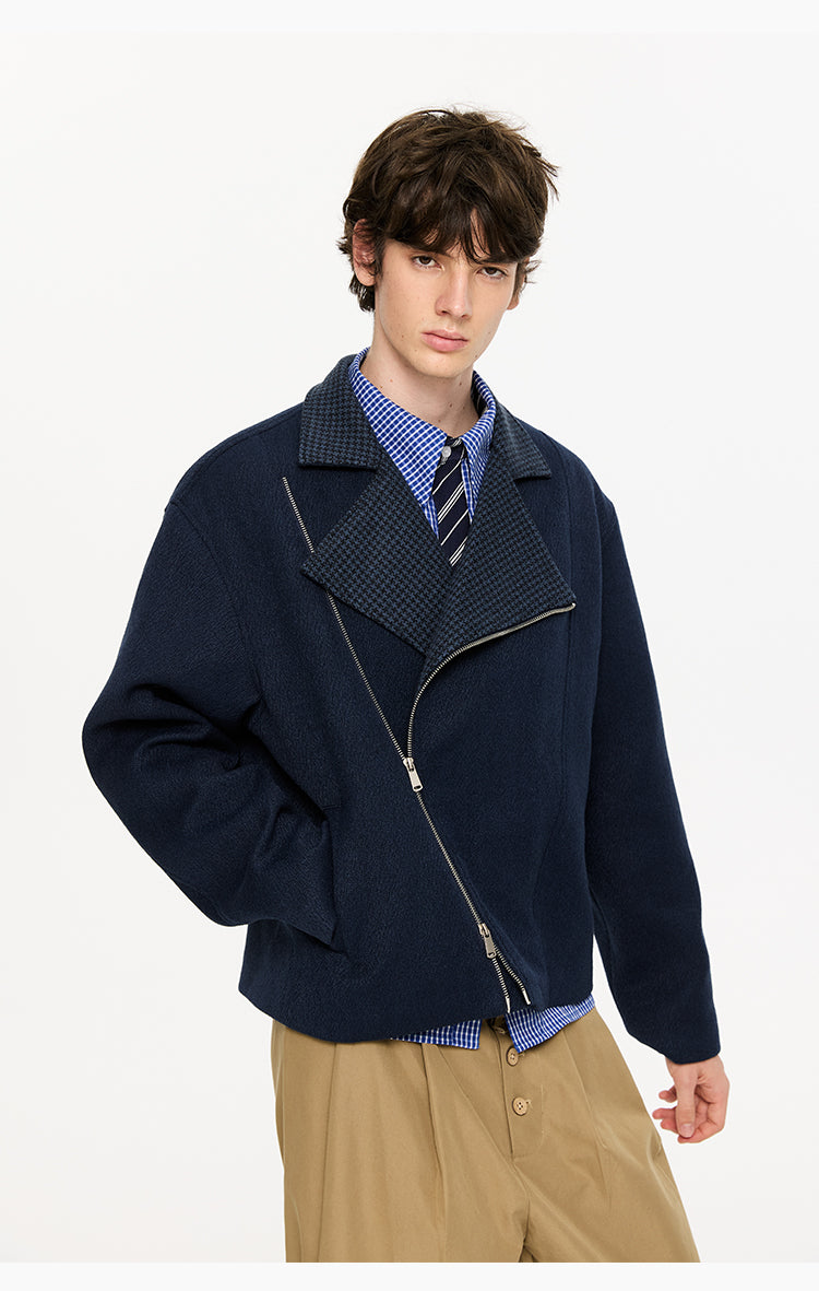 Contrast Lapel Jacket