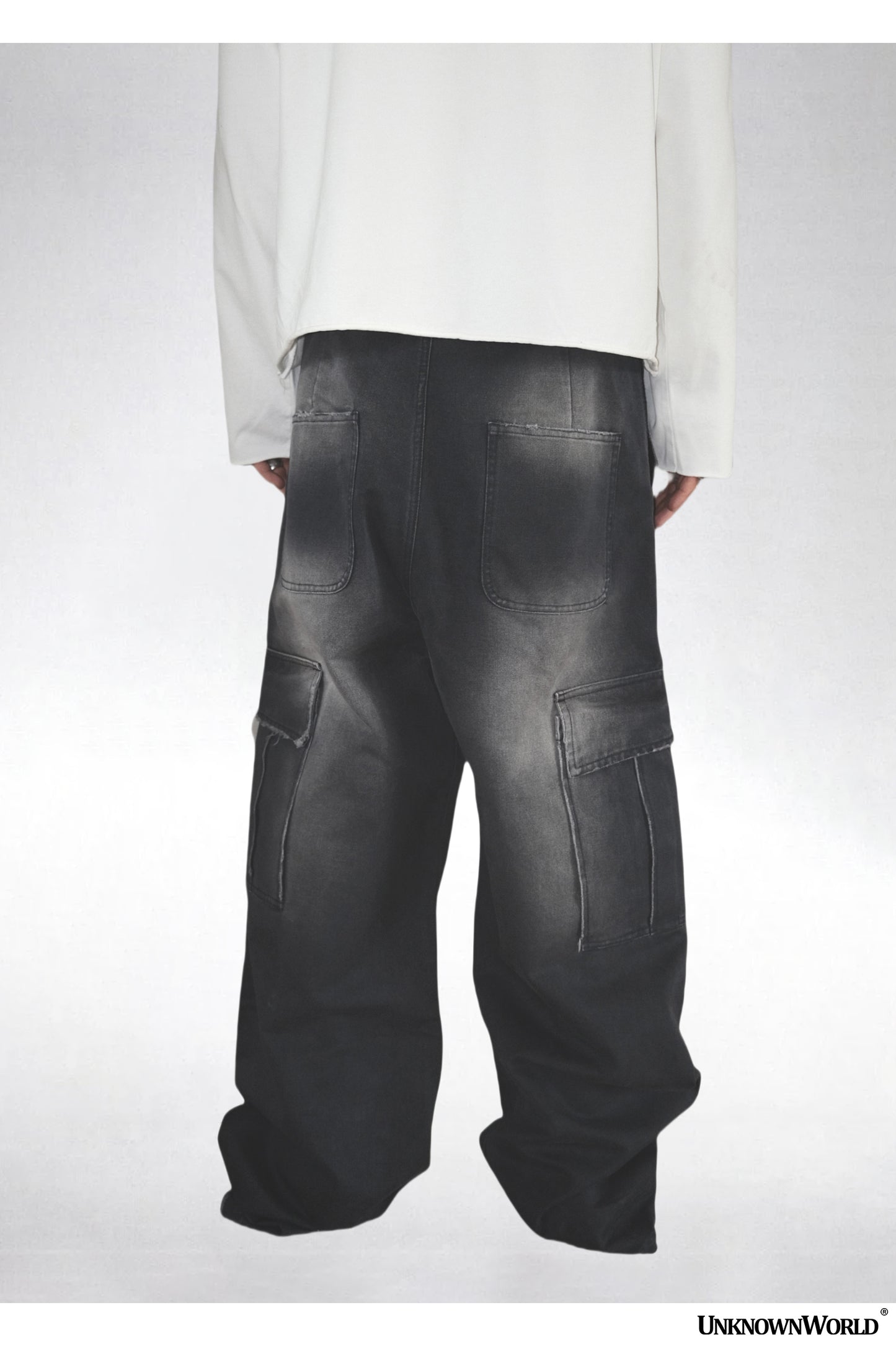 Heavyweight washed cargo pants