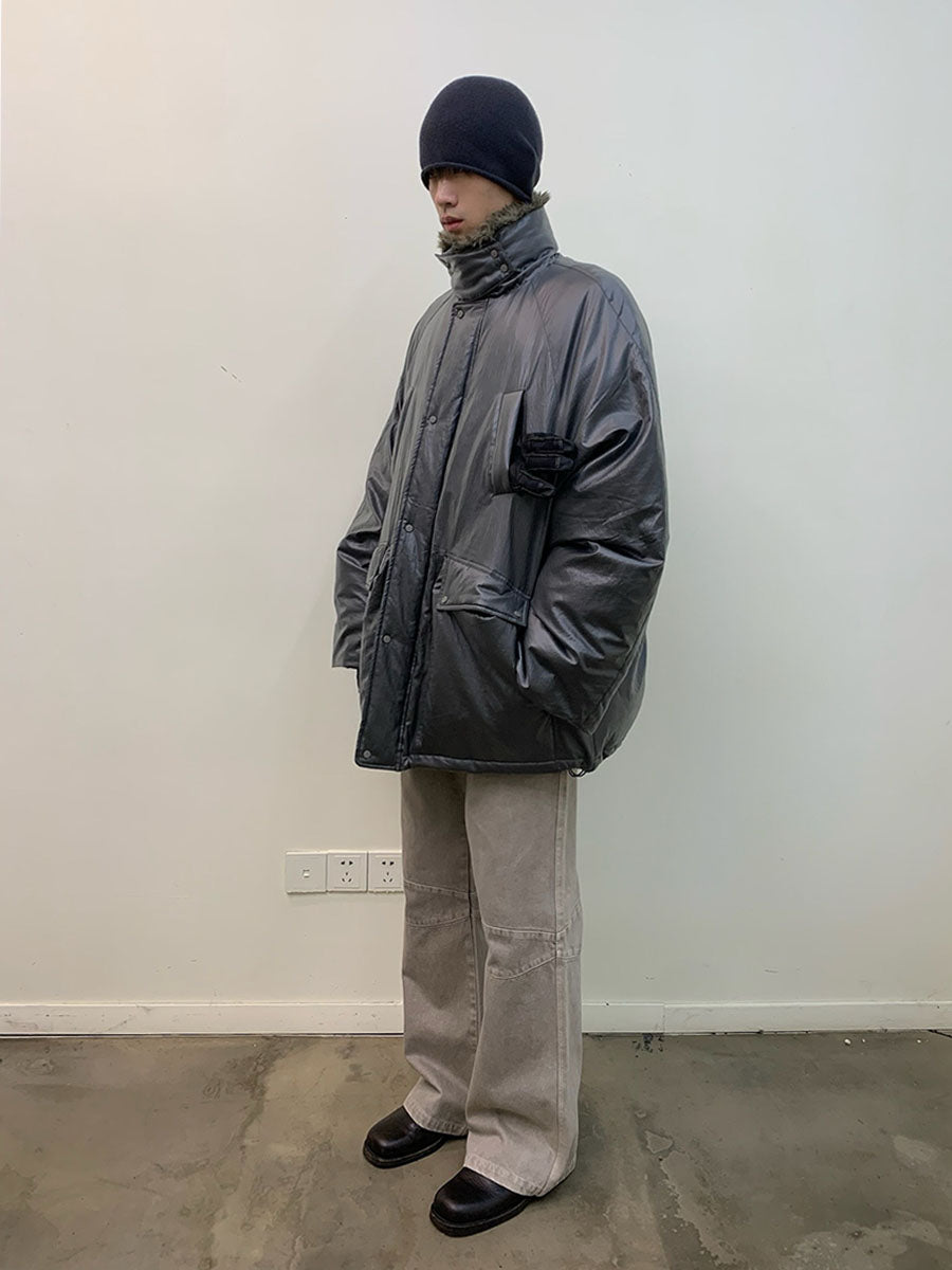 Loose-fitting casual cotton jacket