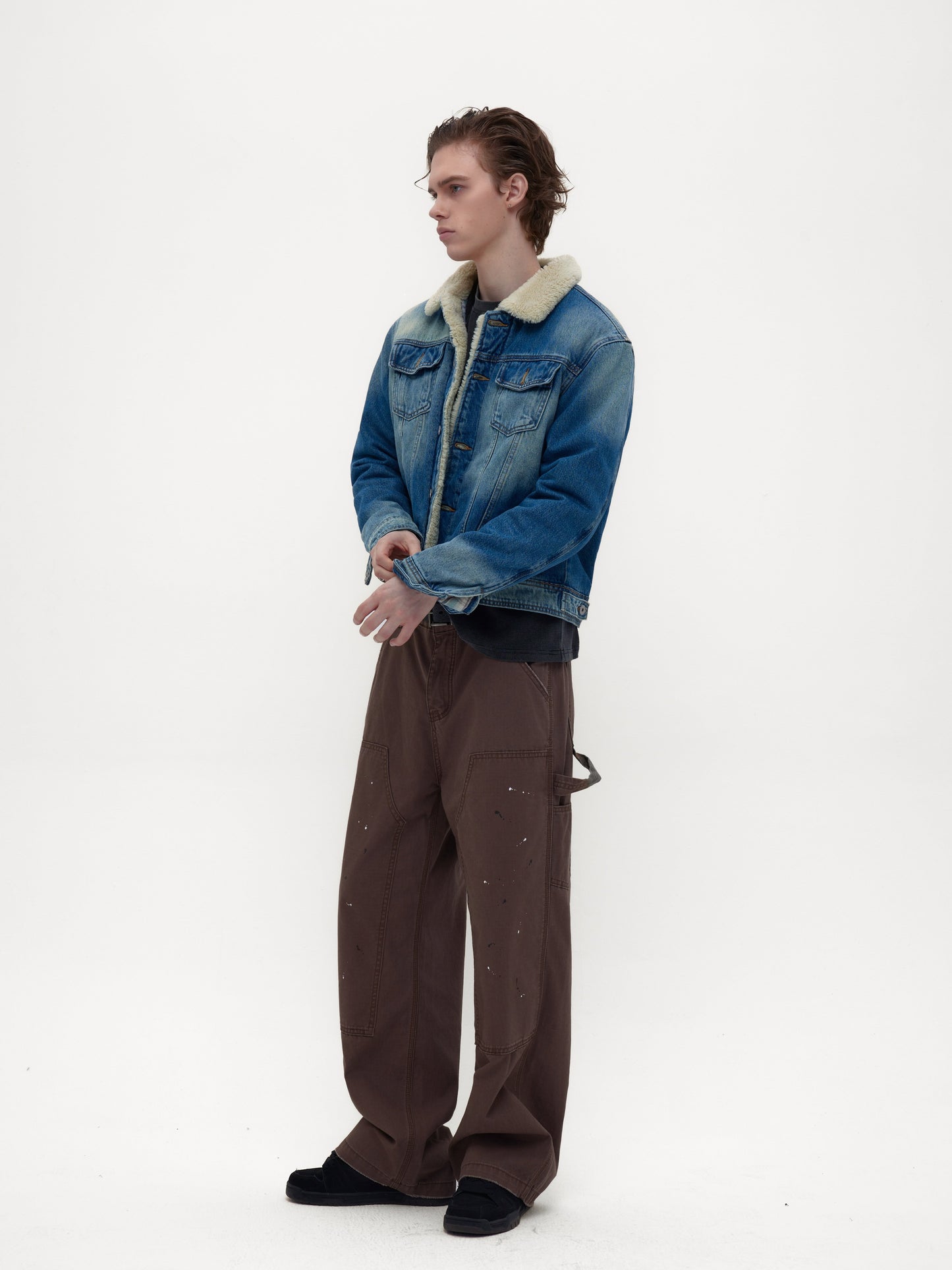 Splatter Paint Finish Workwear Pants