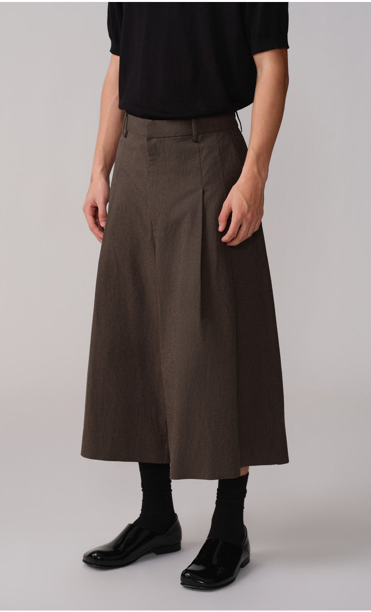 Vintage Houndstooth Pleated Shorts