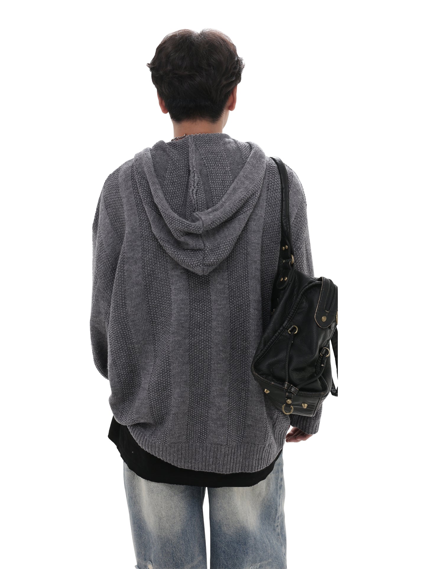 Loose Hooded Knit Sweater