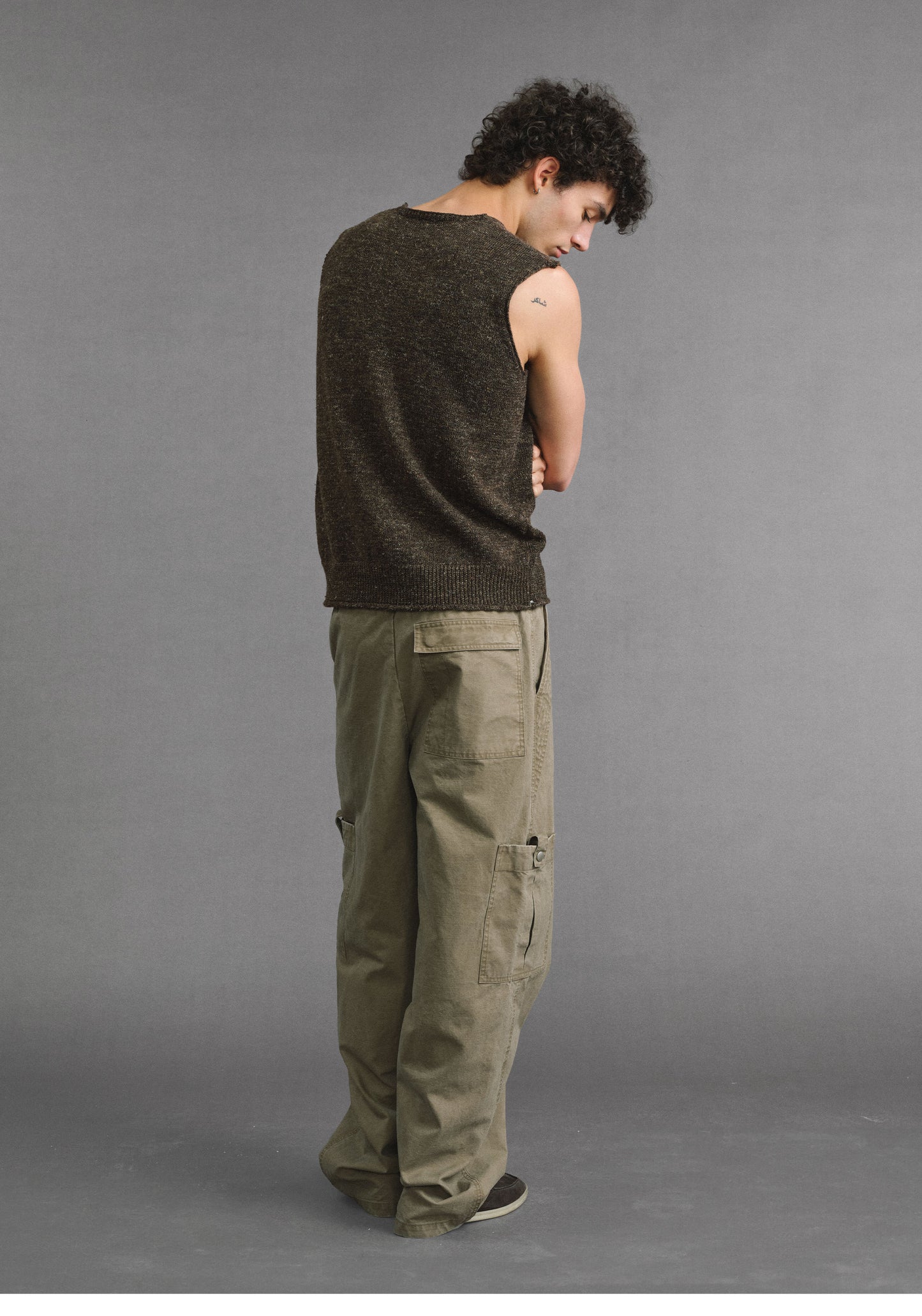 Accordion-Pocket Casual Pants