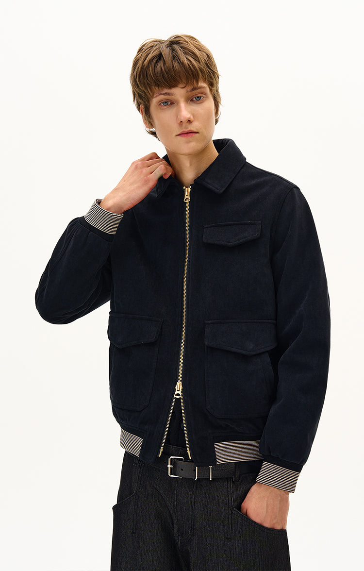 Multi-Pocket Double-Zipper Jacket