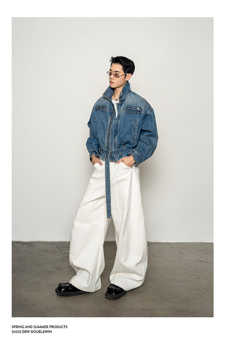 High-Waisted Casual Pants