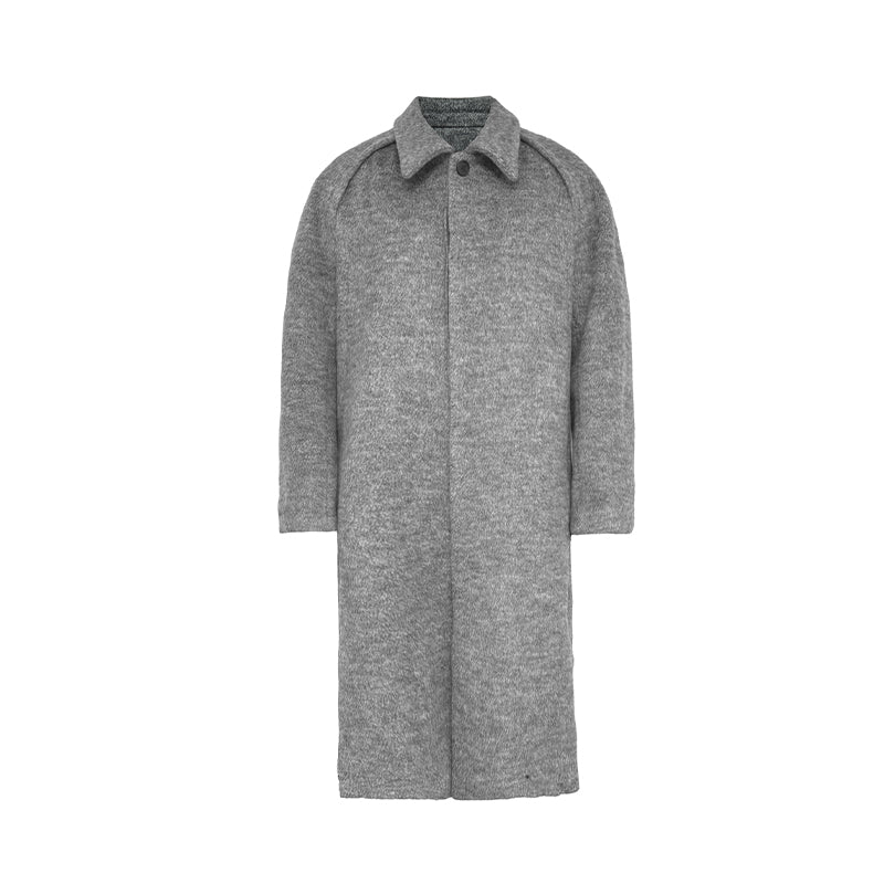 Raglan Sleeve Wool Long Coat