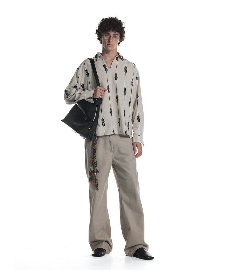 Distressed Casual Pants