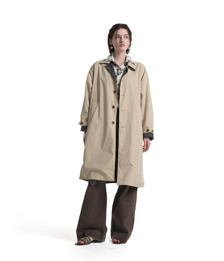 Reversible Long Trench Coat