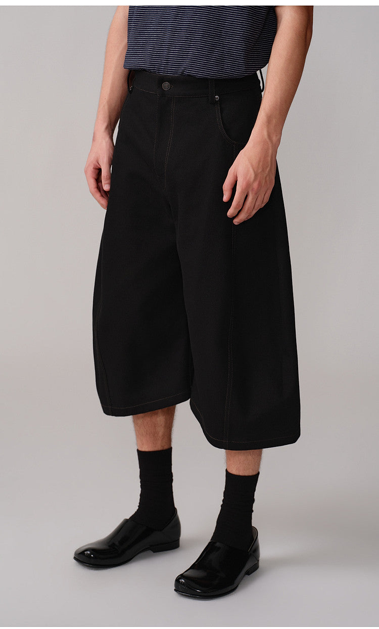 Loose-Fit Casual 3/4-Length Shorts