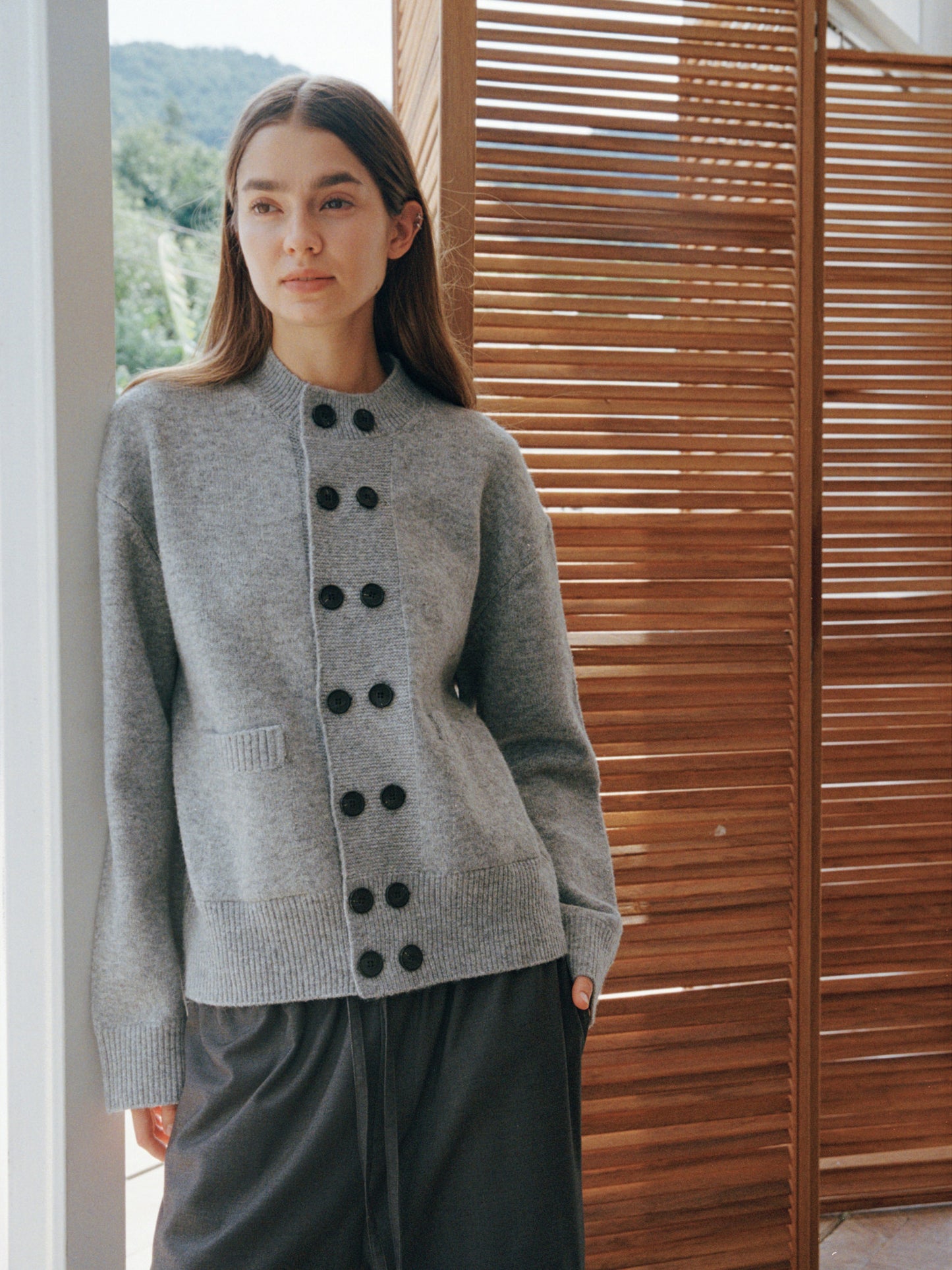 Double-breasted cardigan